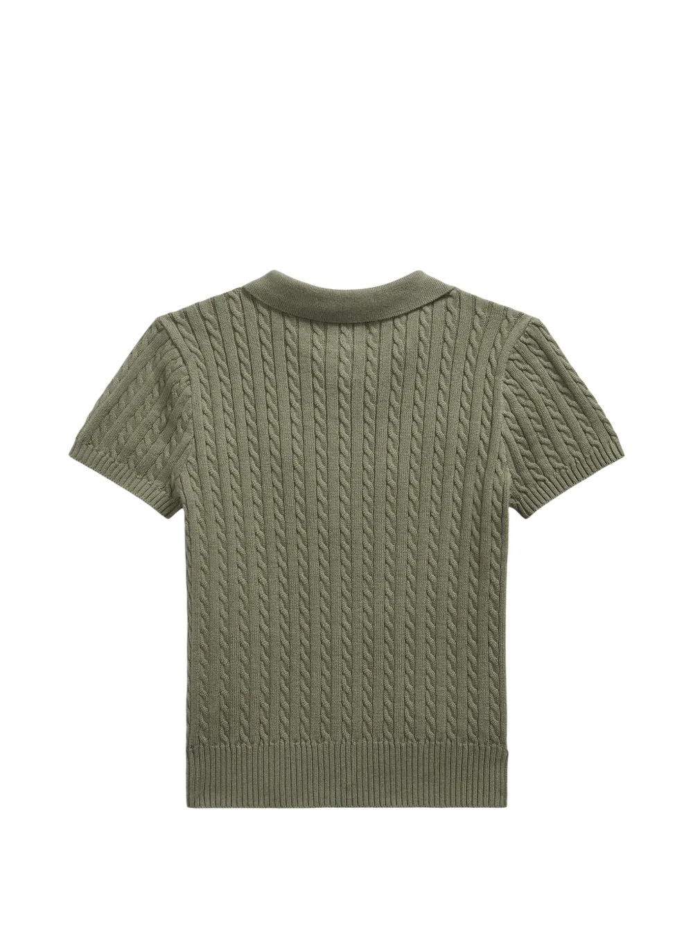 POLO RALPH LAUREN KIDS Mini-Cable gebreid poloshirt Groen