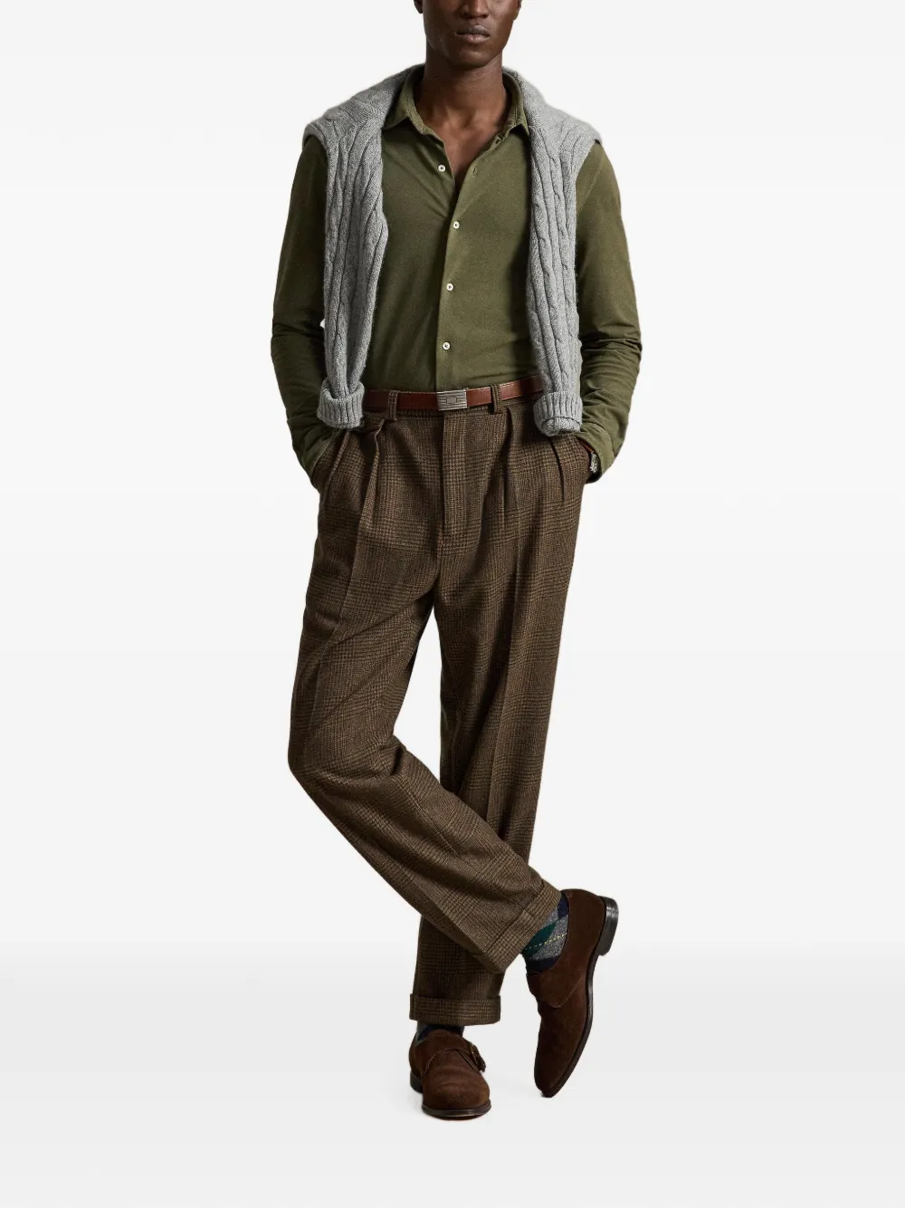 Polo Ralph Lauren Featherweight mesh overhemd Groen