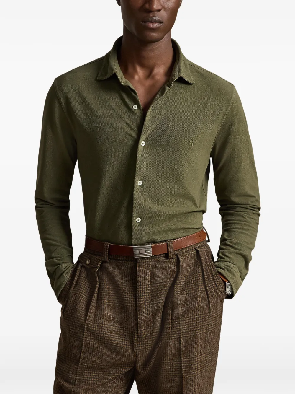 Polo Ralph Lauren Featherweight mesh overhemd Groen