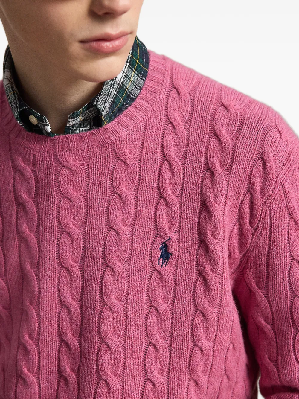 Polo Ralph Lauren Kabelgebreide trui van wol-kasjmier Roze