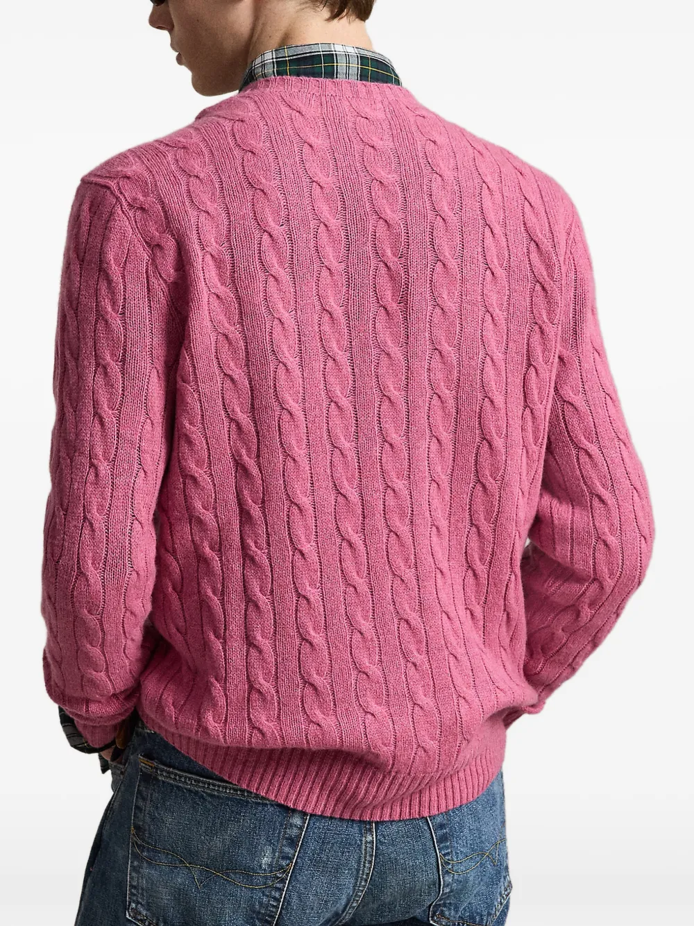 Polo Ralph Lauren Kabelgebreide trui van wol-kasjmier Roze