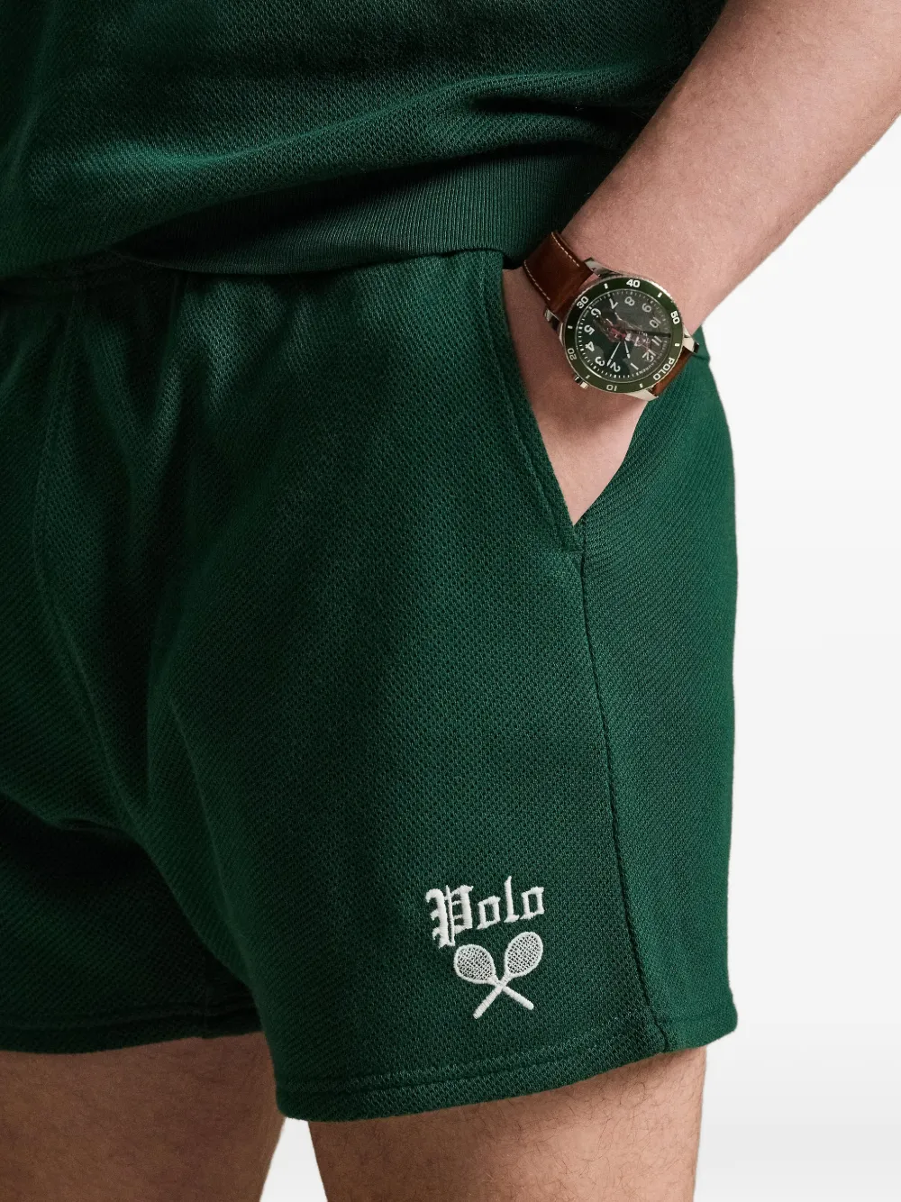 Polo Ralph Lauren Pointelle jersey shorts Groen