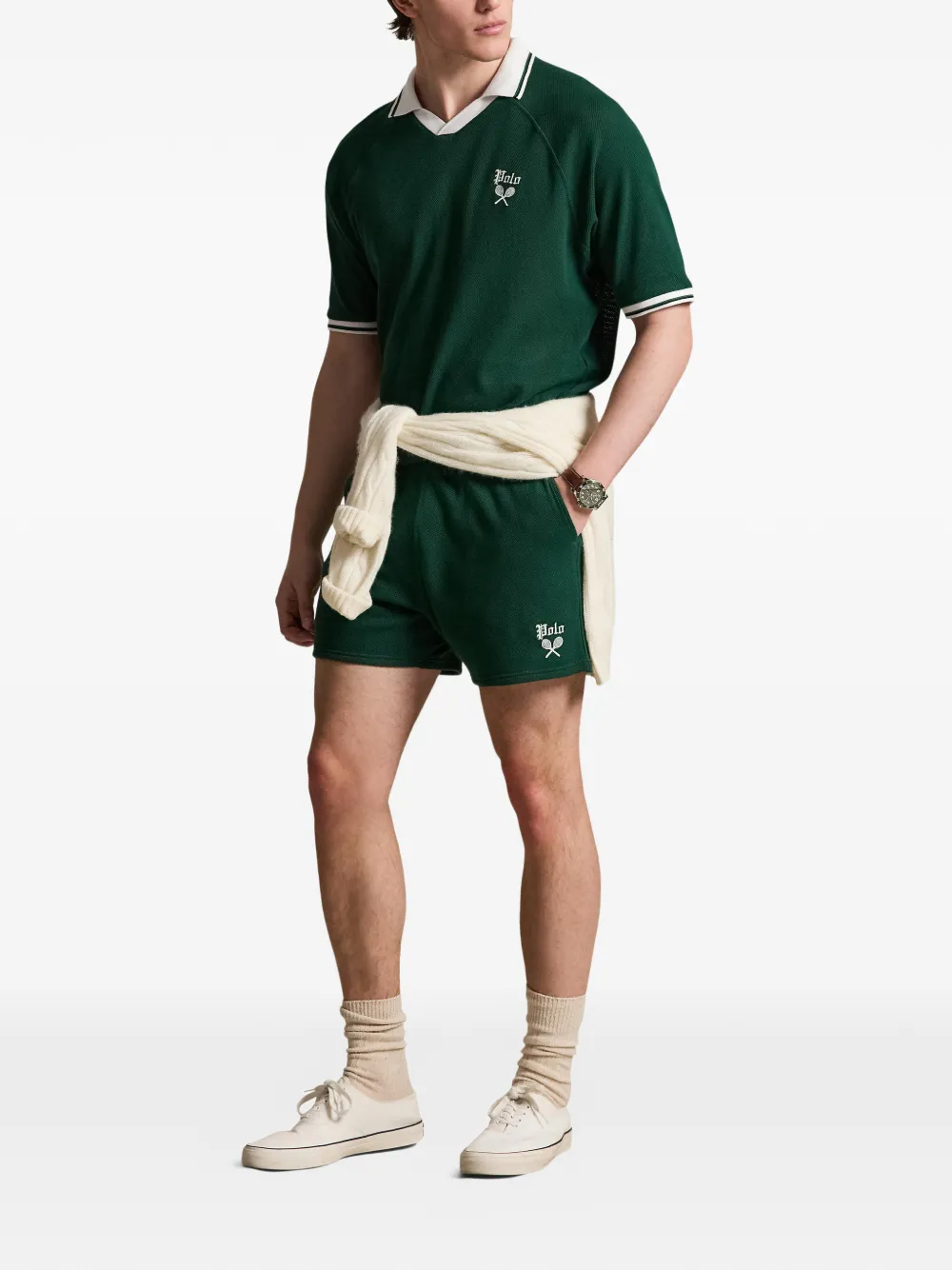 Polo Ralph Lauren Pointelle jersey shorts Groen