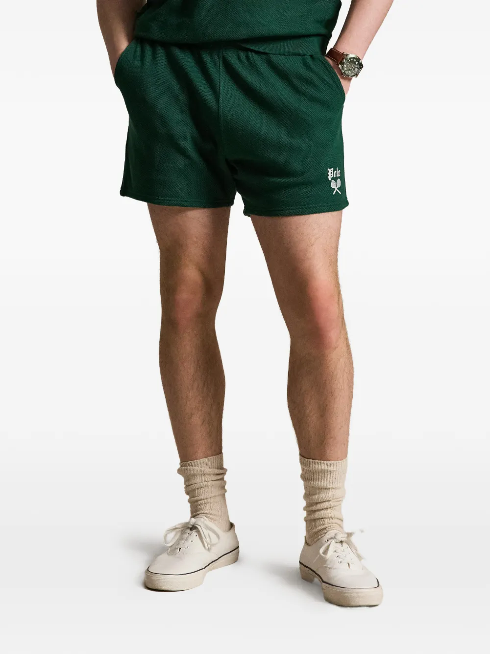 Polo Ralph Lauren Pointelle jersey shorts Groen