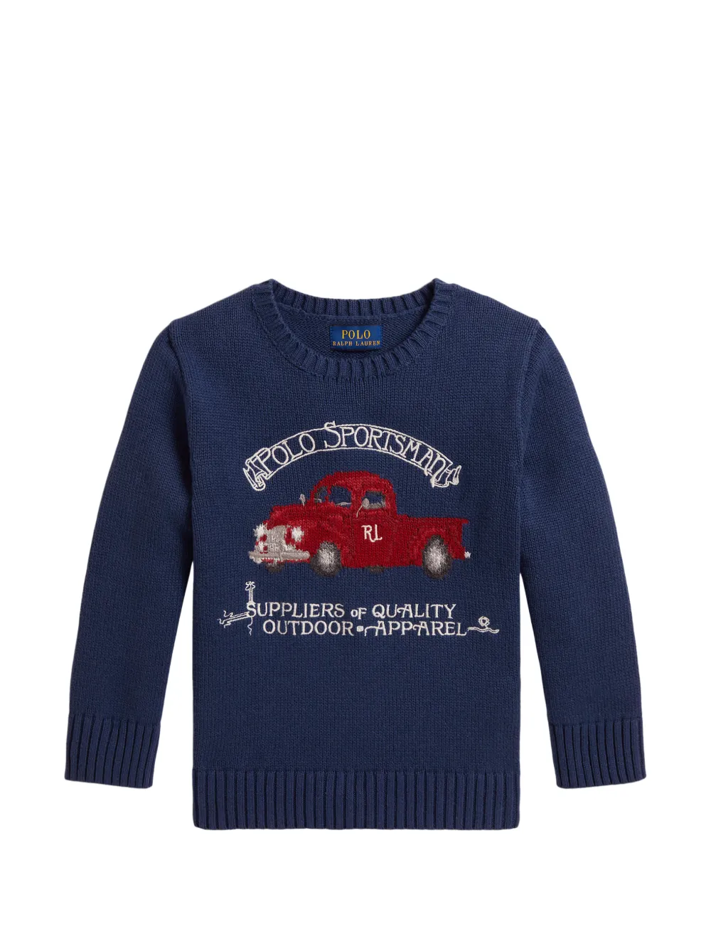 POLO RALPH LAUREN KIDS Maglione con intarsio - Blu