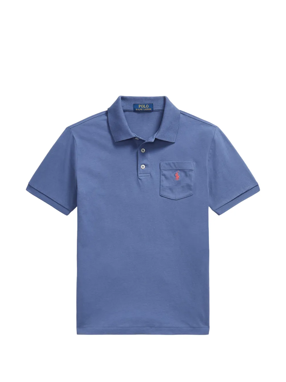 POLO RALPH LAUREN KIDS Pony-embroidered pocket polo shirt - Blu
