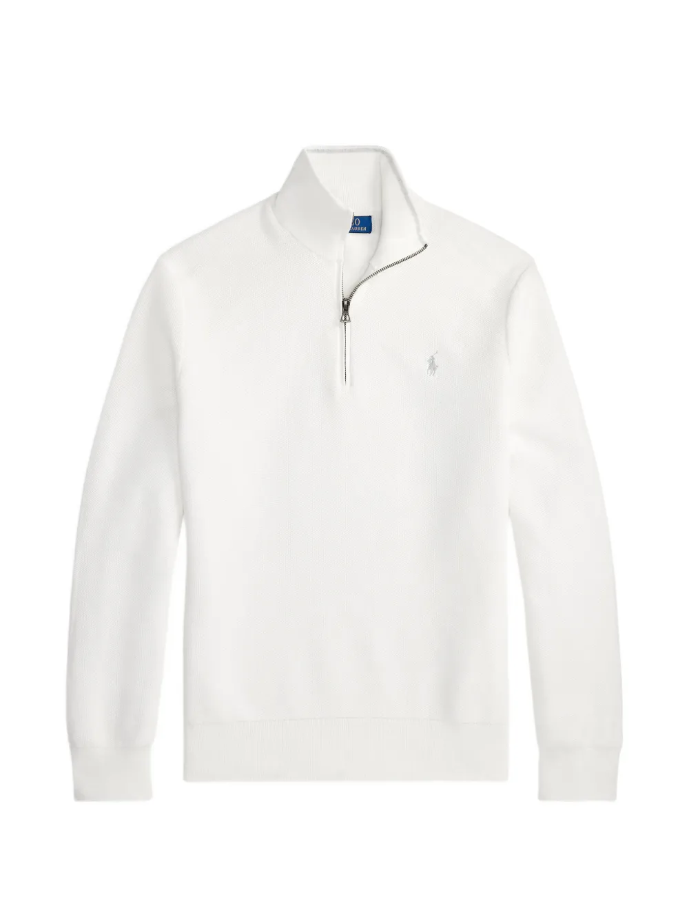 Polo Ralph Lauren mesh-knit quarter-zip sweater - Bianco
