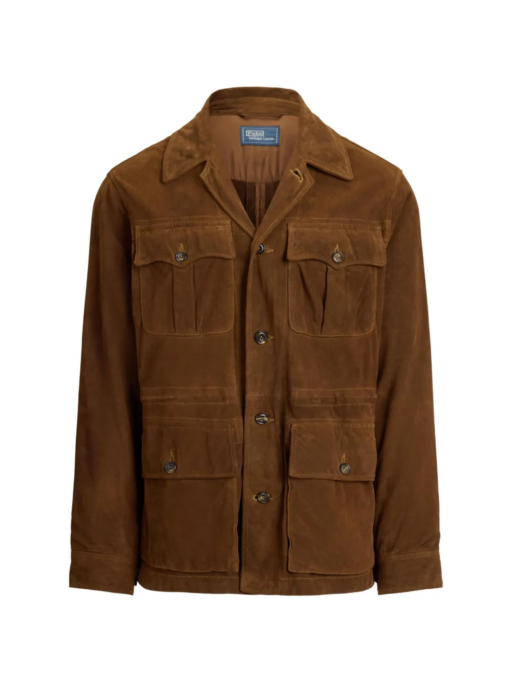 Polo Ralph Lauren veste saharienne en daim - Marron