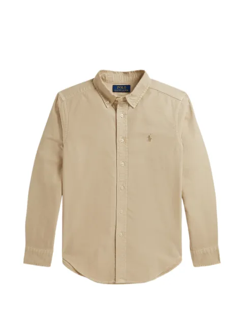 POLO RALPH LAUREN KIDS Camisa oxford com detalhe de logo