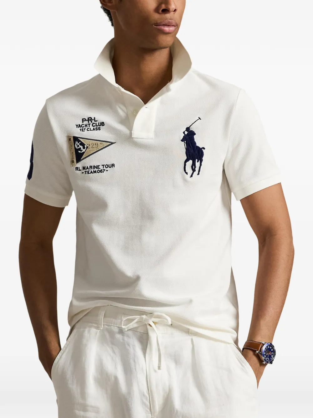 Polo Ralph Lauren Big Pony Embroidered Polo Shirt | Neutrals