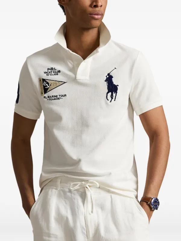 トップス Polo Ralph Lauren Big Pony Polo Shirt Polo Ralph Lauren Big Pony Embroidered Polo Shirt | Neutrals