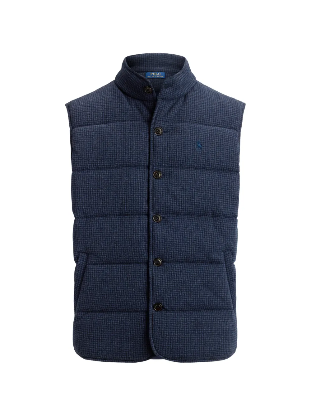 Polo Ralph Lauren Gilet trapuntato con motivo pied-de-poule - Blu