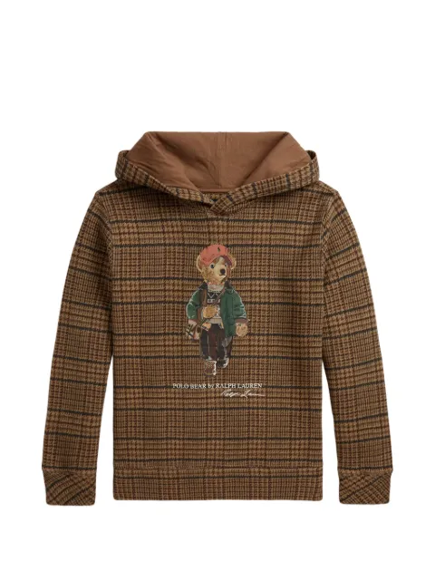 POLO RALPH LAUREN KIDS Polo Bear checked hoodie