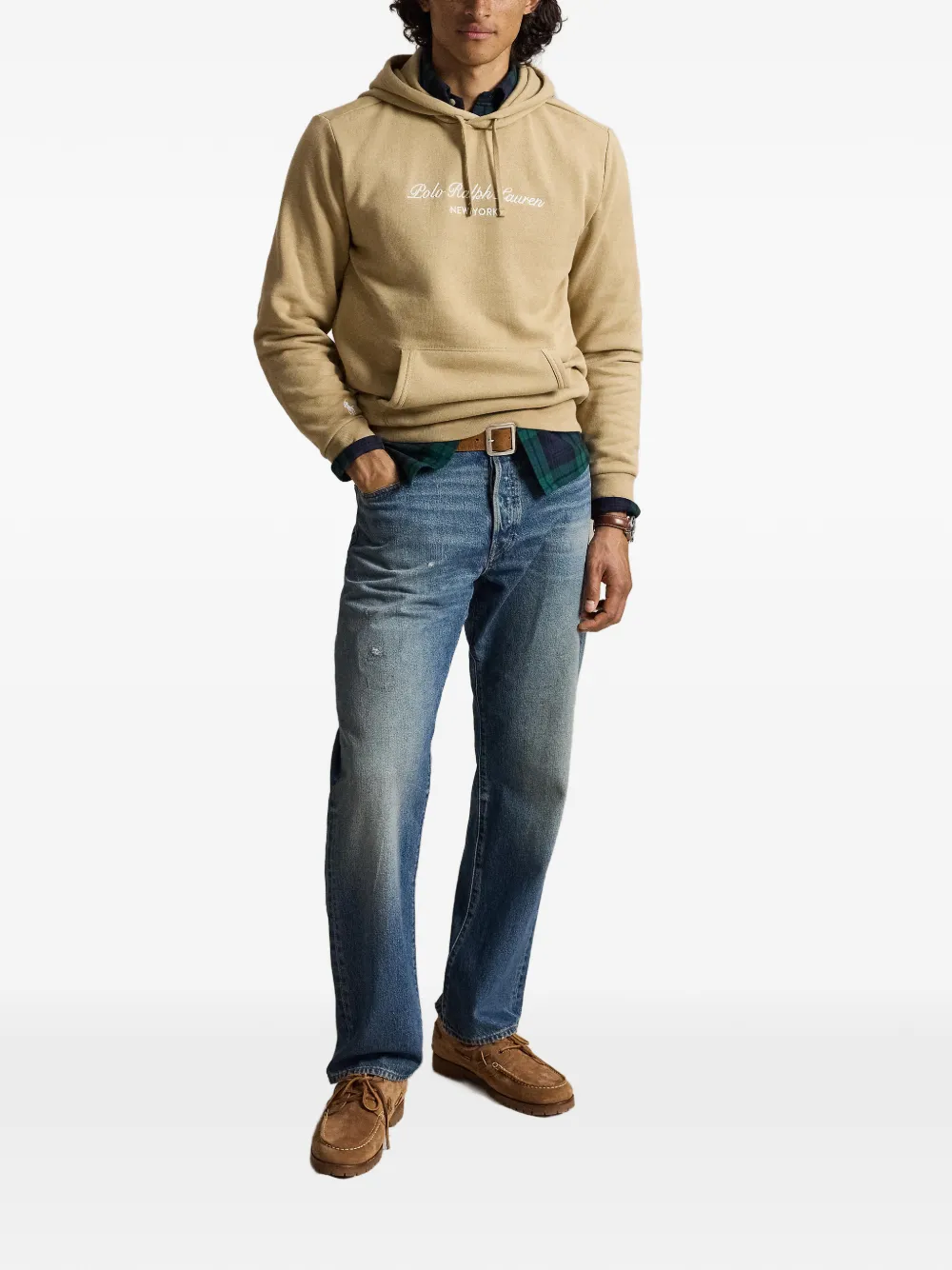 Polo Ralph Lauren Hoodie met geborduurd logo Bruin