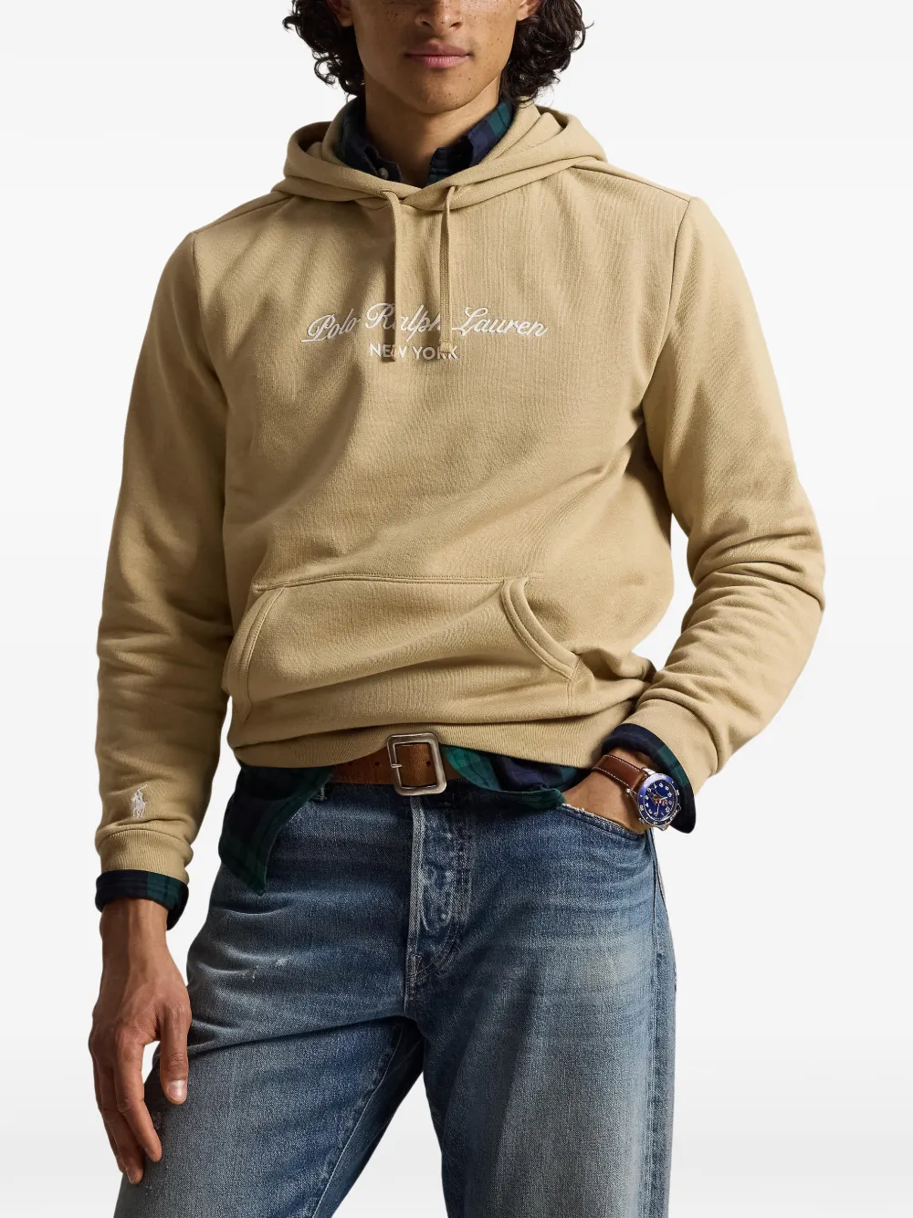 Polo Ralph Lauren Hoodie met geborduurd logo Bruin
