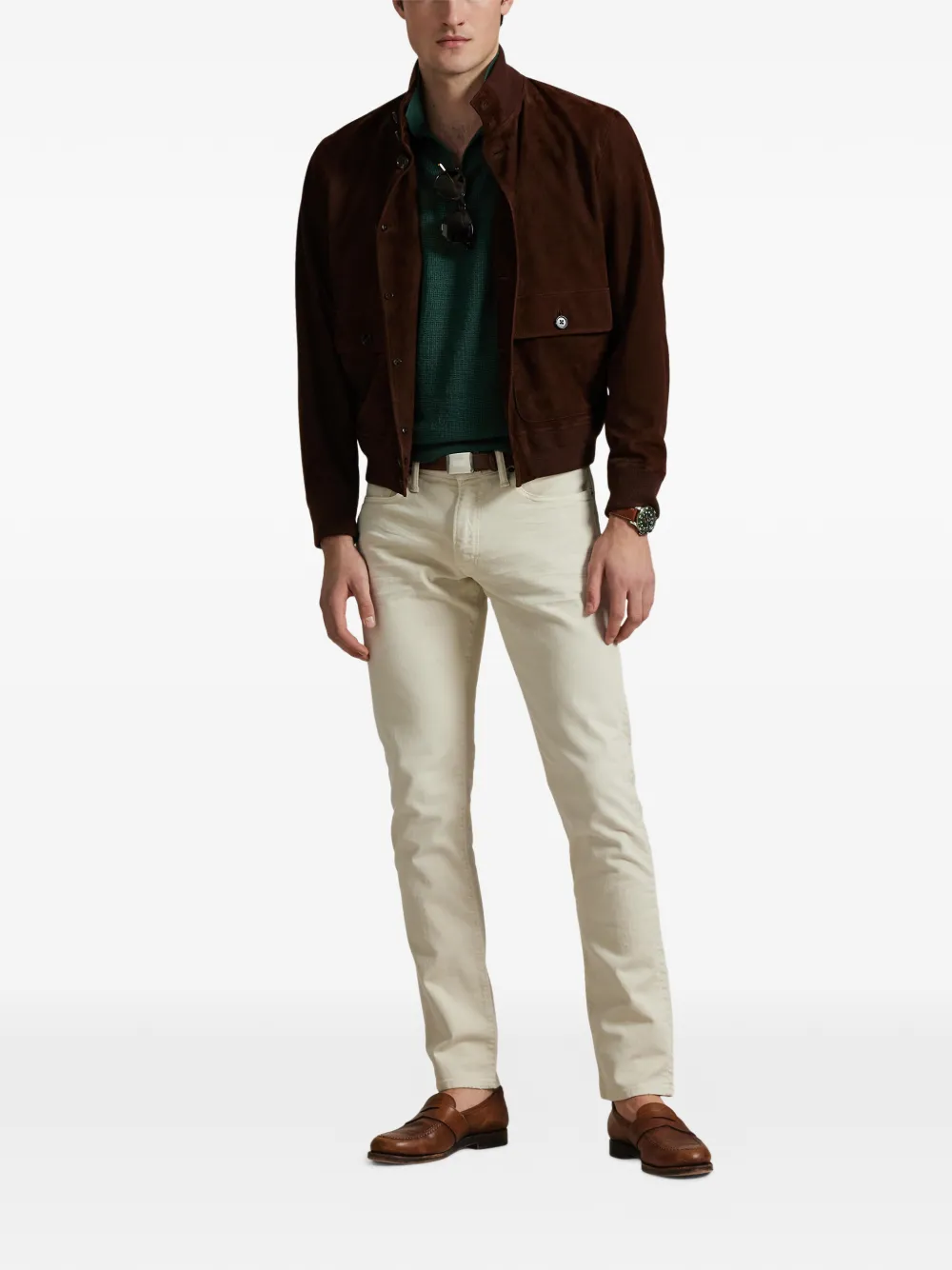 Polo Ralph Lauren Slim-fit stretch jeans met vijf zakken Beige