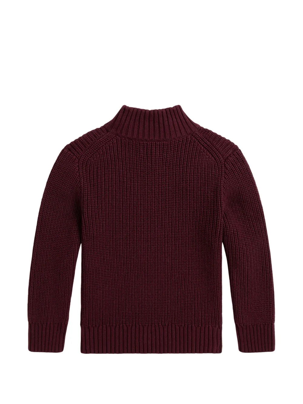 POLO RALPH LAUREN KIDS Katoenen trui met kwartrits Rood