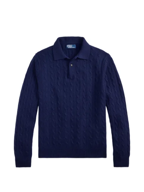 Polo Ralph Lauren Suéter de tricô com gola polo