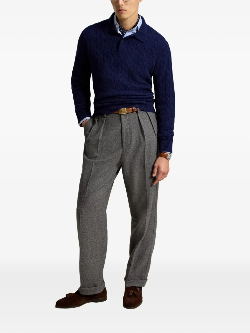 Polo Ralph Lauren Kabelgebreide trui Blauw