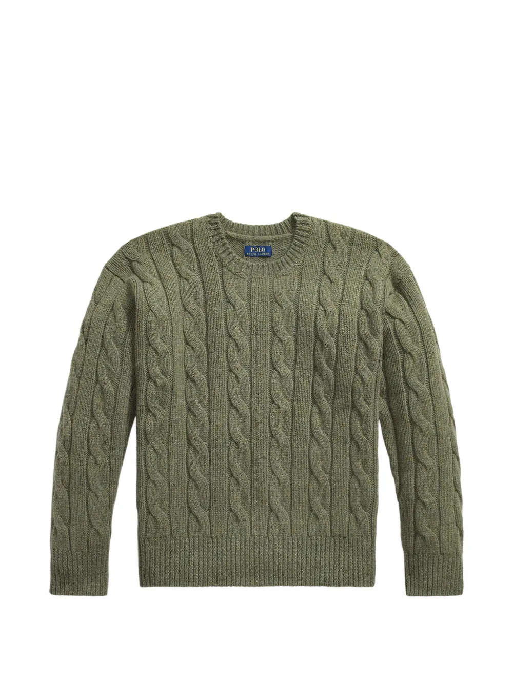 Polo Ralph Lauren Ruimvallende trui van kabelwolblend Groen