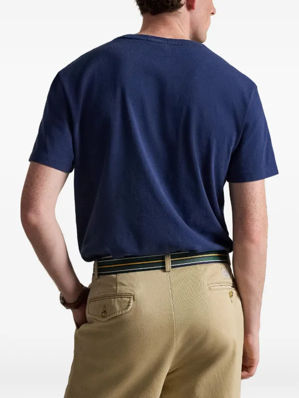 Polo Ralph Lauren Pony Embroidered Jersey T-shirt | Blue | FARFETCH