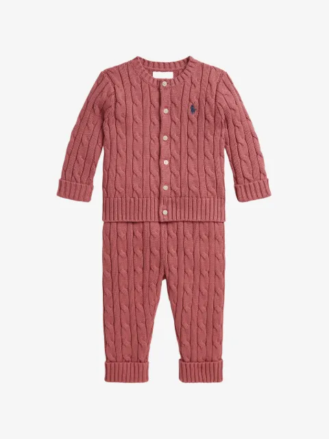 POLO RALPH LAUREN KIDS set de dos pantalones en tejido de ochos
