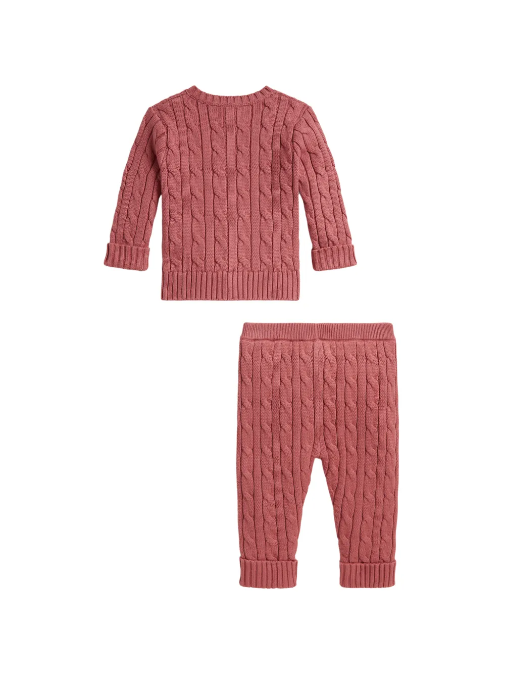 POLO RALPH LAUREN KIDS Twee Kabelgebreide broeken Roze