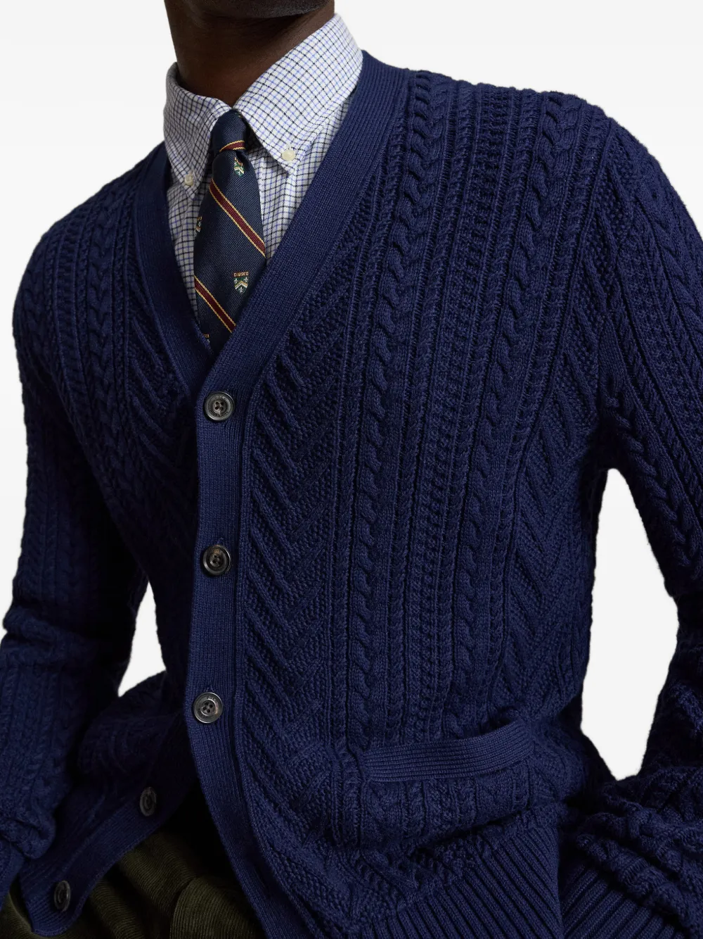 Polo Ralph Lauren Aran gebreid vest Blauw