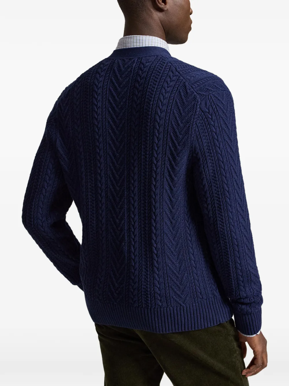 Polo Ralph Lauren Aran gebreid vest Blauw