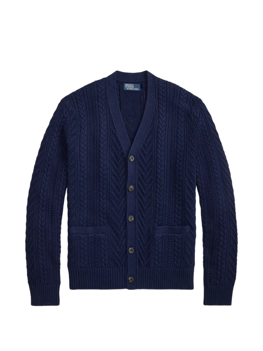 Polo Ralph Lauren Aran-knit cotton cardigan - Blue