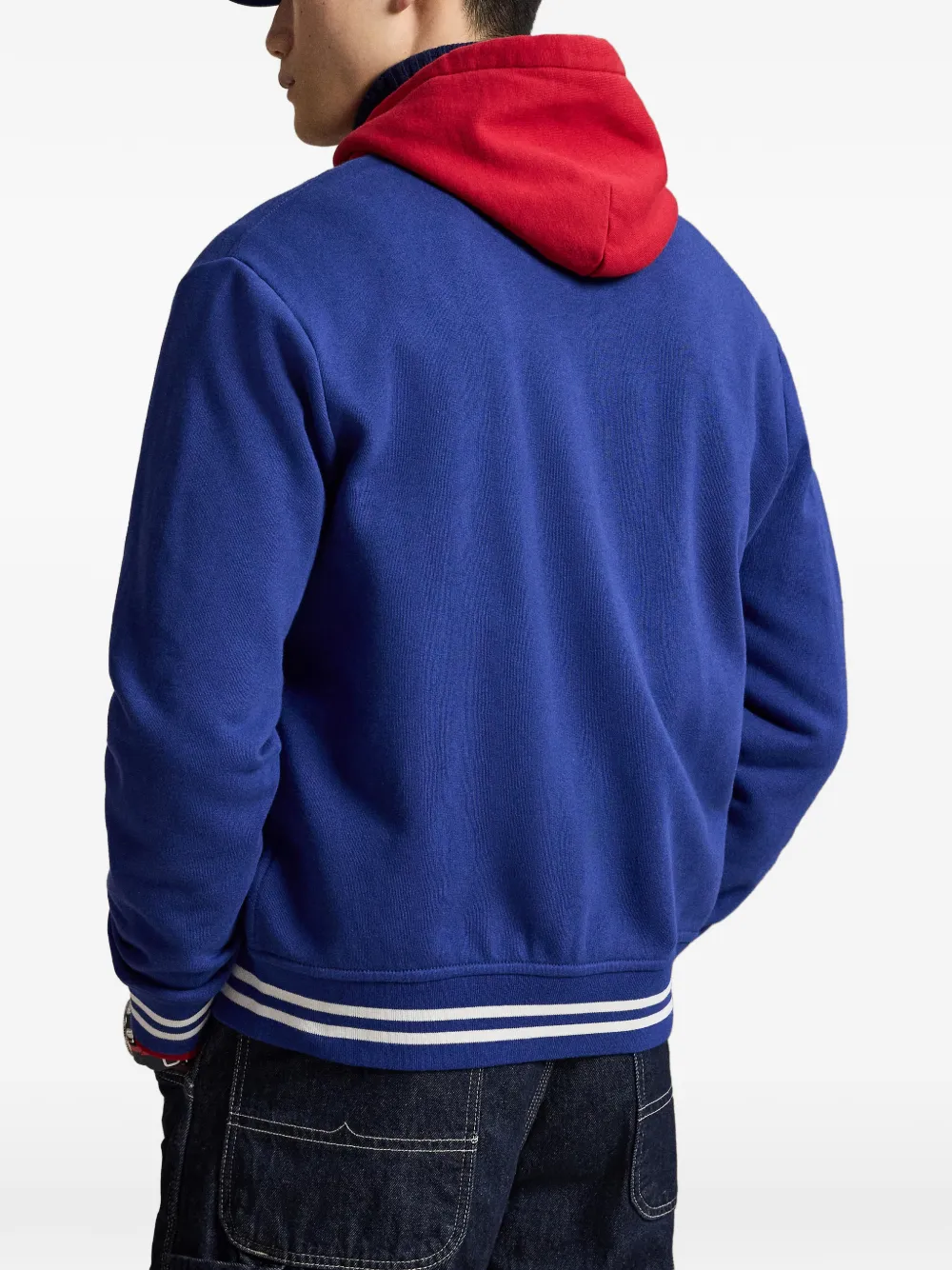 Polo Ralph Lauren Fleece honkbaljack Blauw