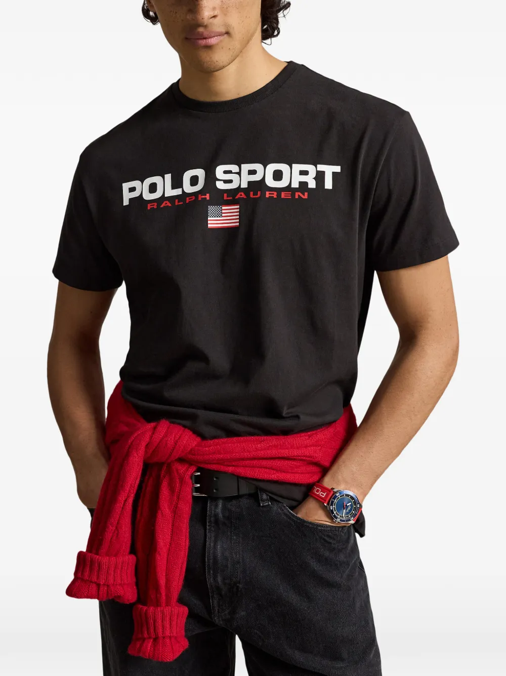 Polo Ralph Lauren T-shirt met logoprint Zwart