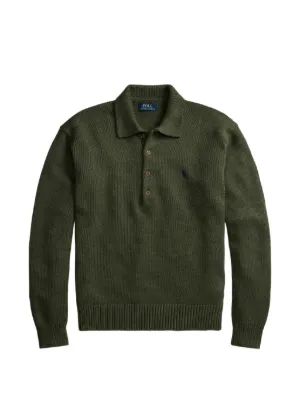 Ralph Lauren RRL Buttoned cable-knit Sweater | Green | FARFETCH