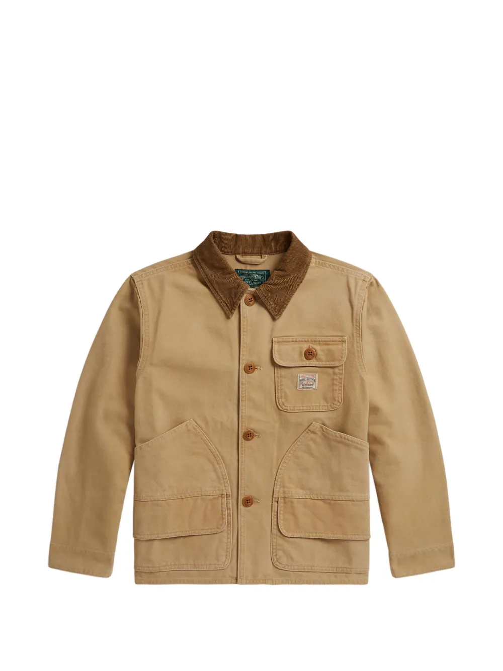 POLO RALPH LAUREN KIDS Giacca con colletto a coste - Marrone