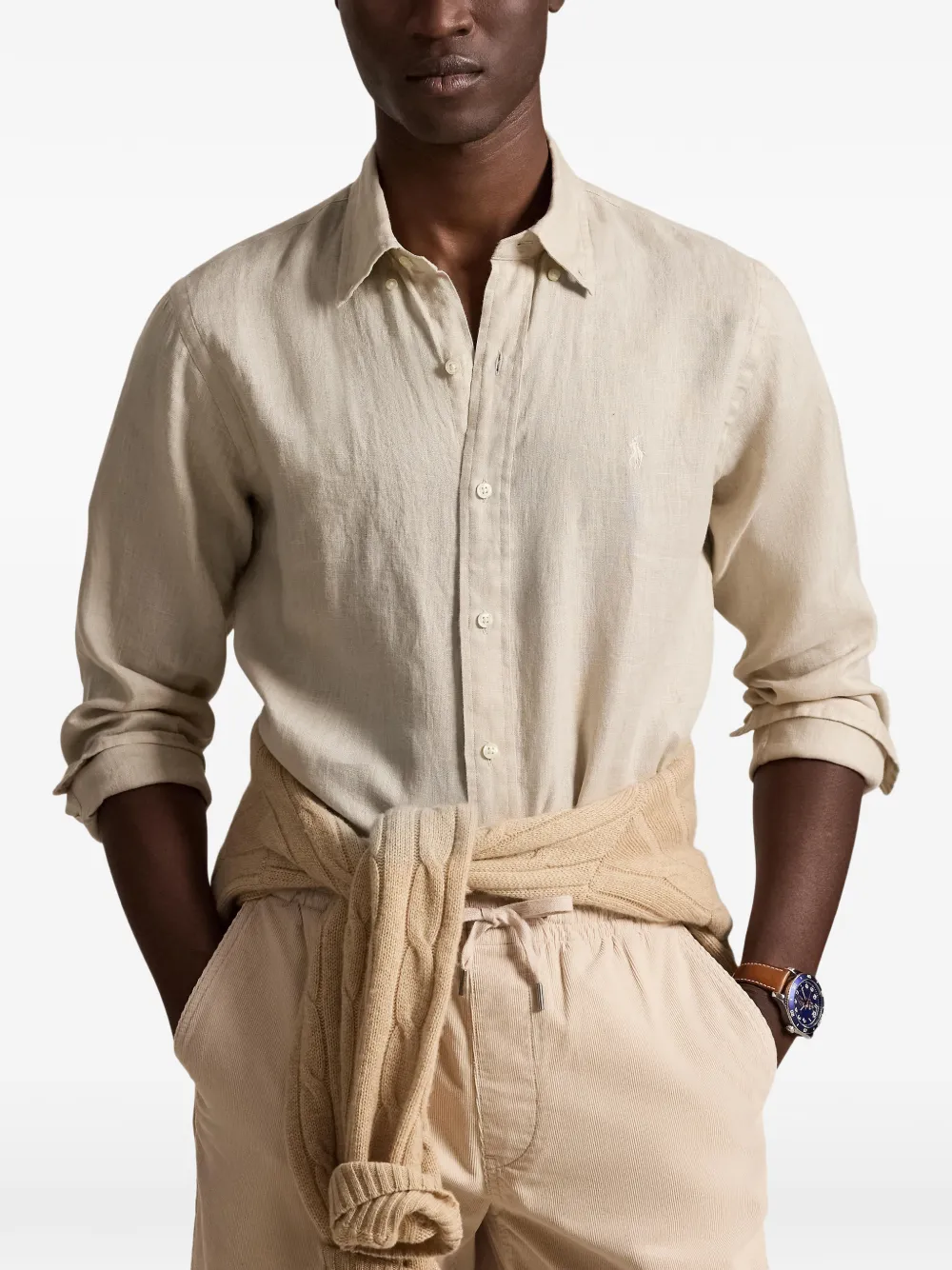 Polo Ralph Lauren Overhemd met borduurwerk Beige