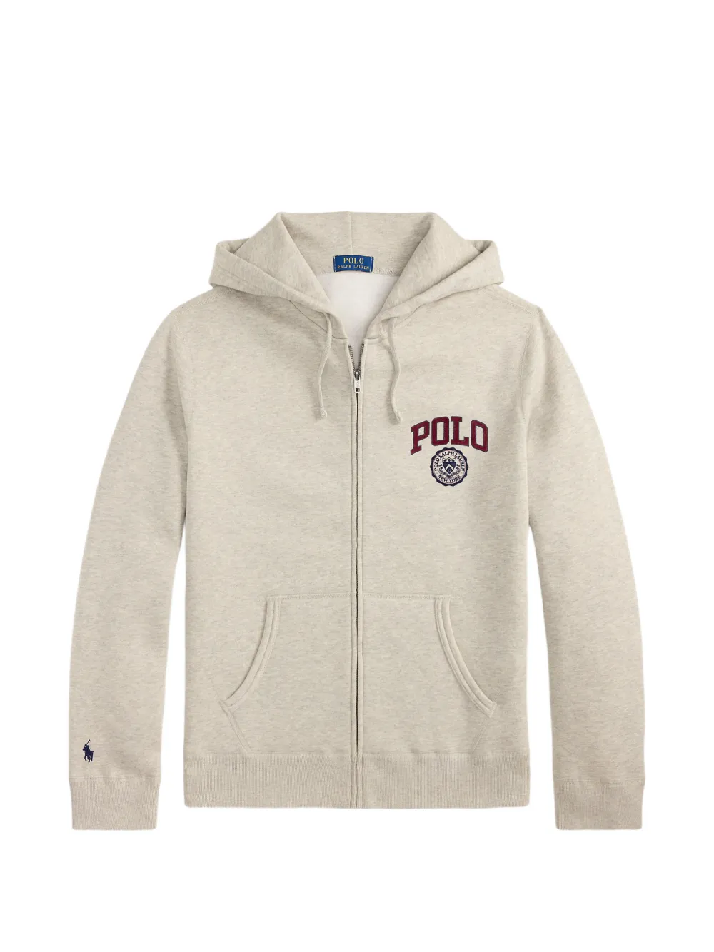 Polo Ralph Lauren Kapuzenjacke mit Logo-Stickerei - Grau