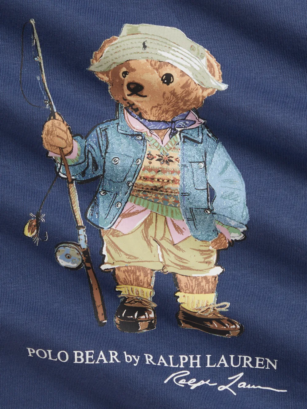 POLO RALPH LAUREN KIDS Polo Bear katoenen T-shirt en shorts set Blauw