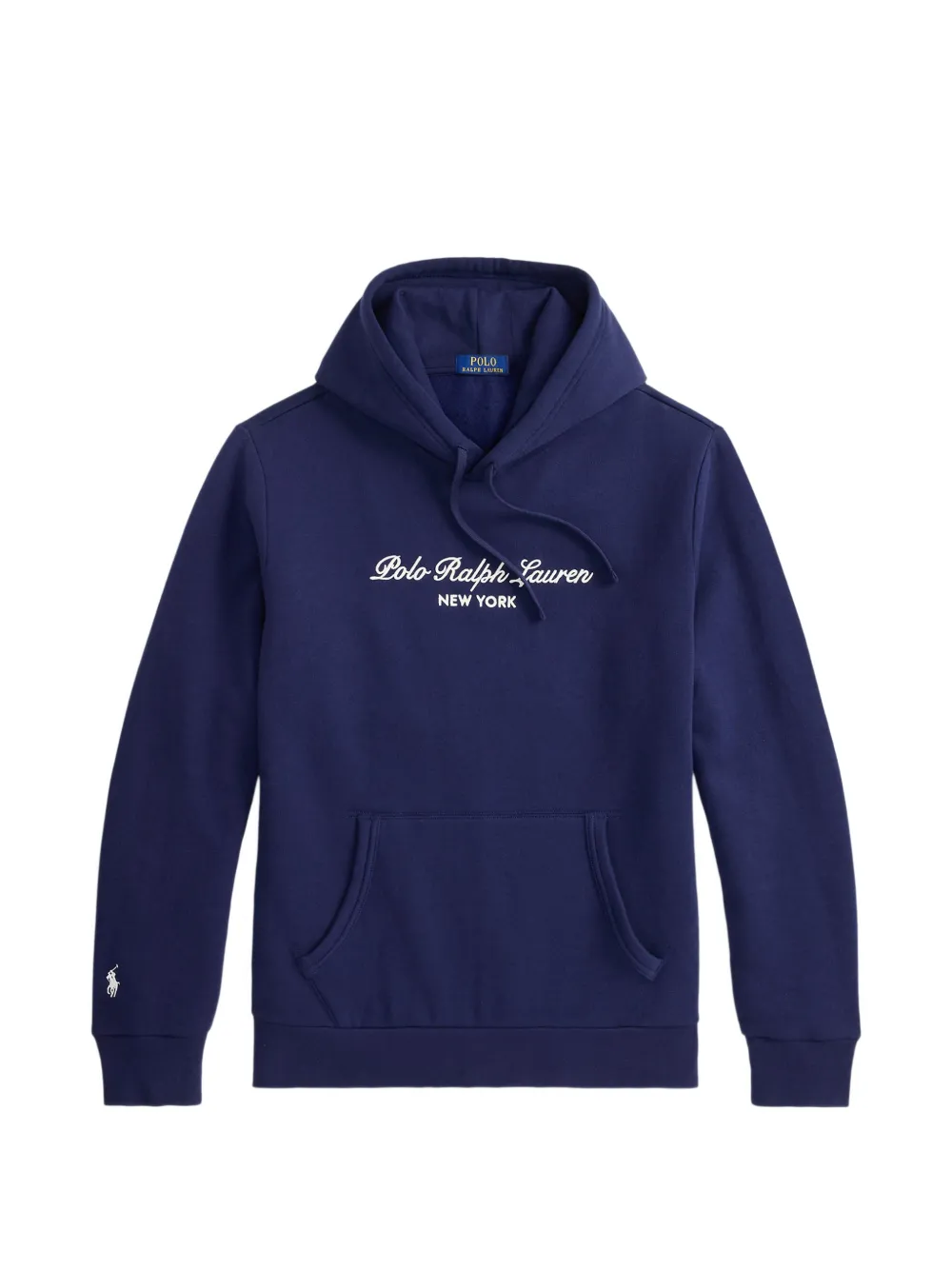 Polo Ralph Lauren Felpa con cappuccio, coulisse e logo ricamato - Blu