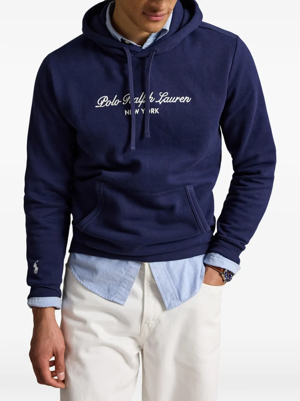 Polo Ralph Lauren Hoodie met geborduurd logo Blauw