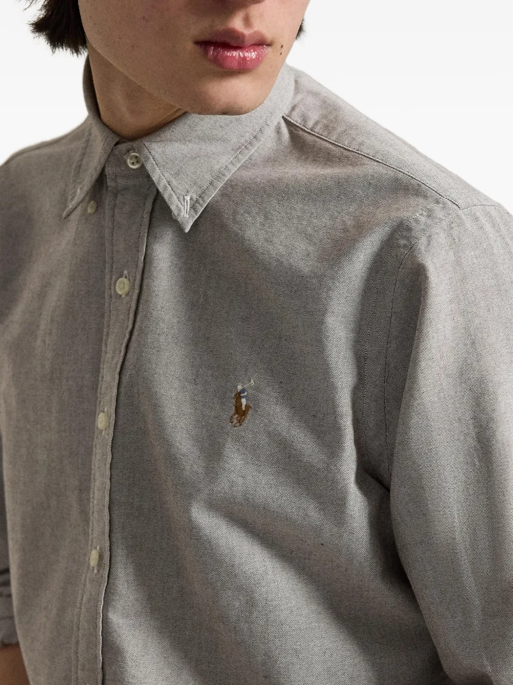 Polo Ralph Lauren Overhemd met geborduurd logo Grijs