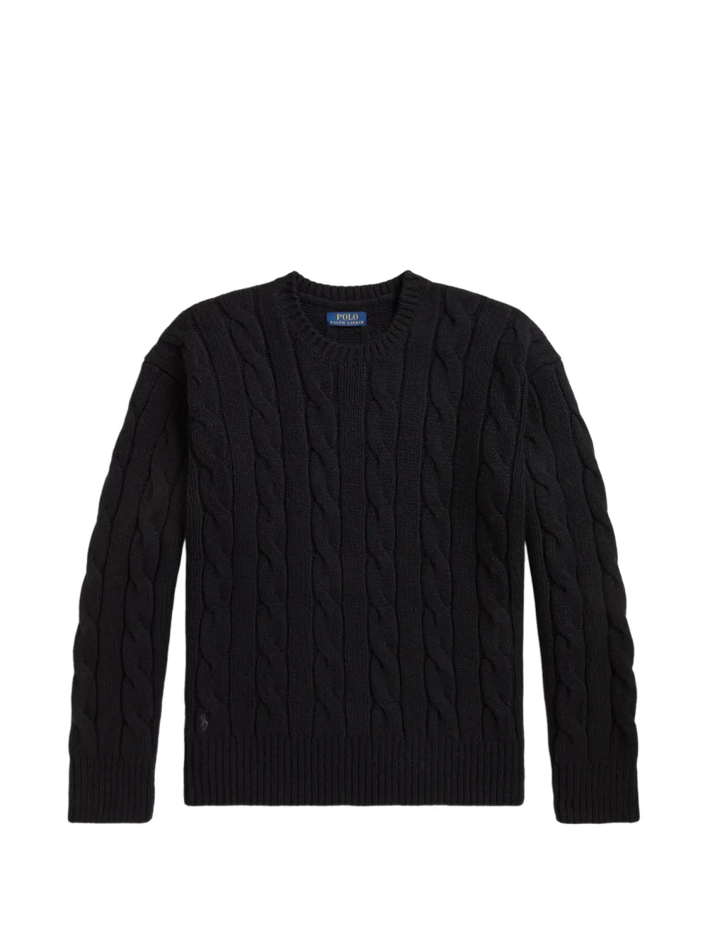 Polo Ralph Lauren Relaxed Fit cable wool-blend jumper - Nero