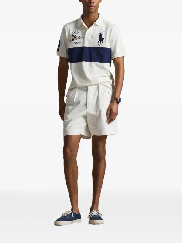 Polo Ralph Lauren nautical-flag Big-Pony Polo Shirt | White | FARFETCH