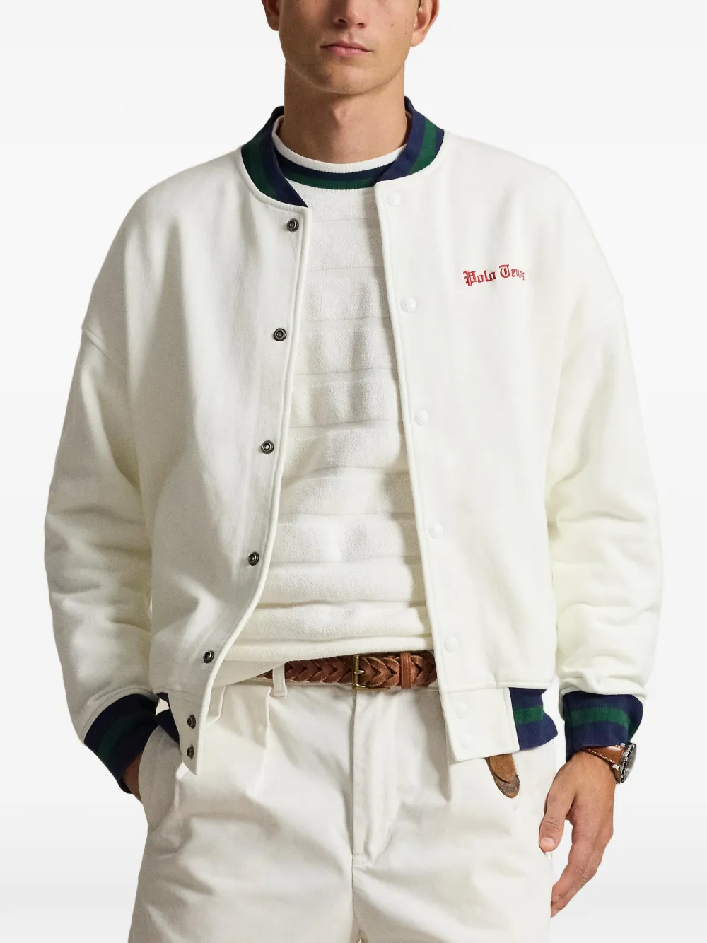 Polo Ralph Lauren Ruimvallend fleece bomberjack Wit