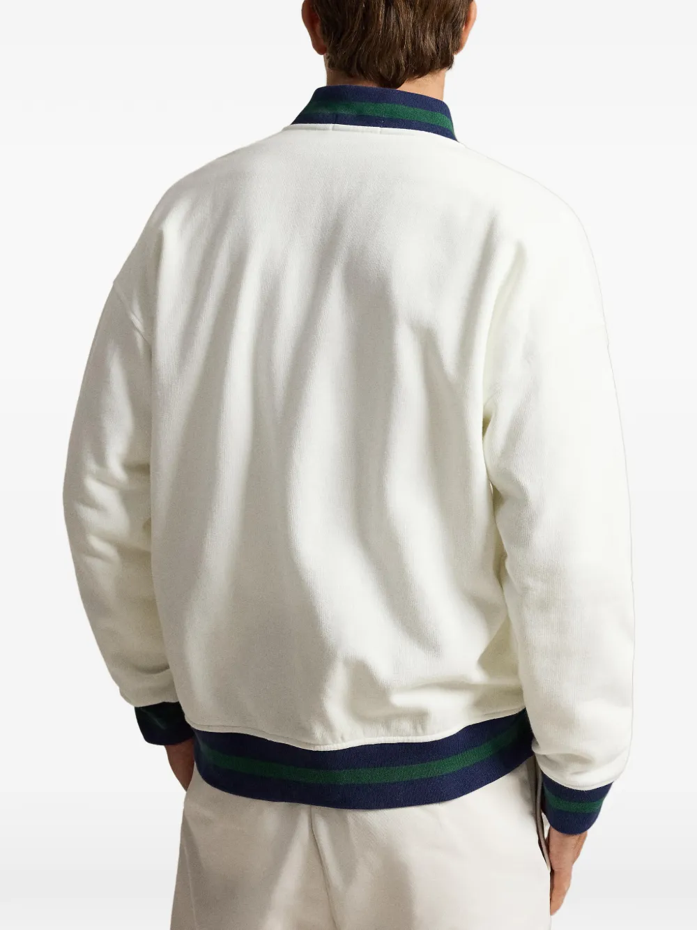 Polo Ralph Lauren Ruimvallend fleece bomberjack Wit