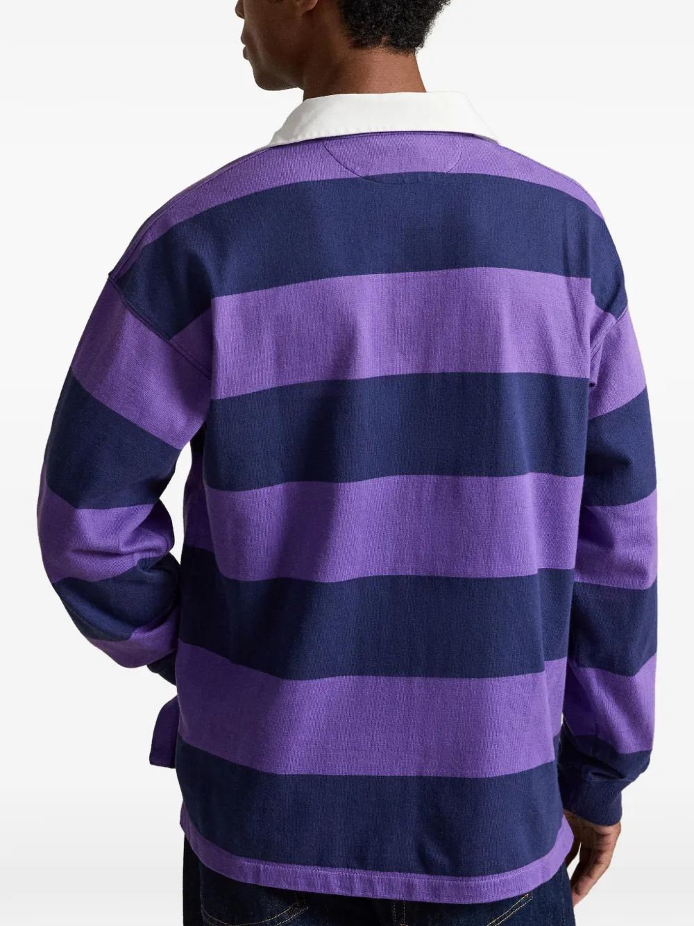 Polo Ralph Lauren Gestreept jersey rugbyshirt Paars