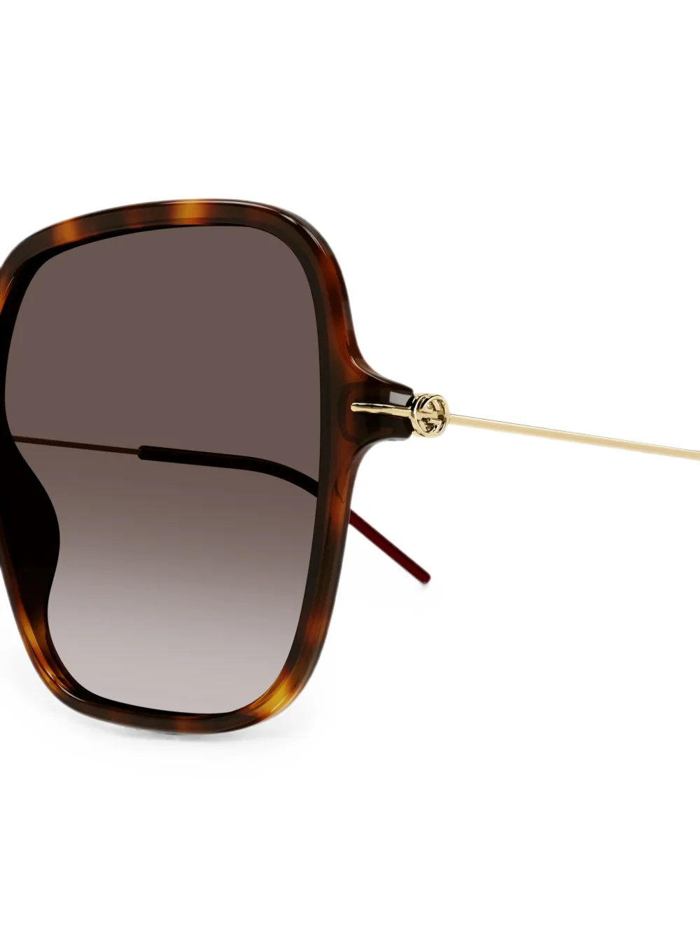 Gucci Eyewear Zonnebril met oversized montuur Bruin