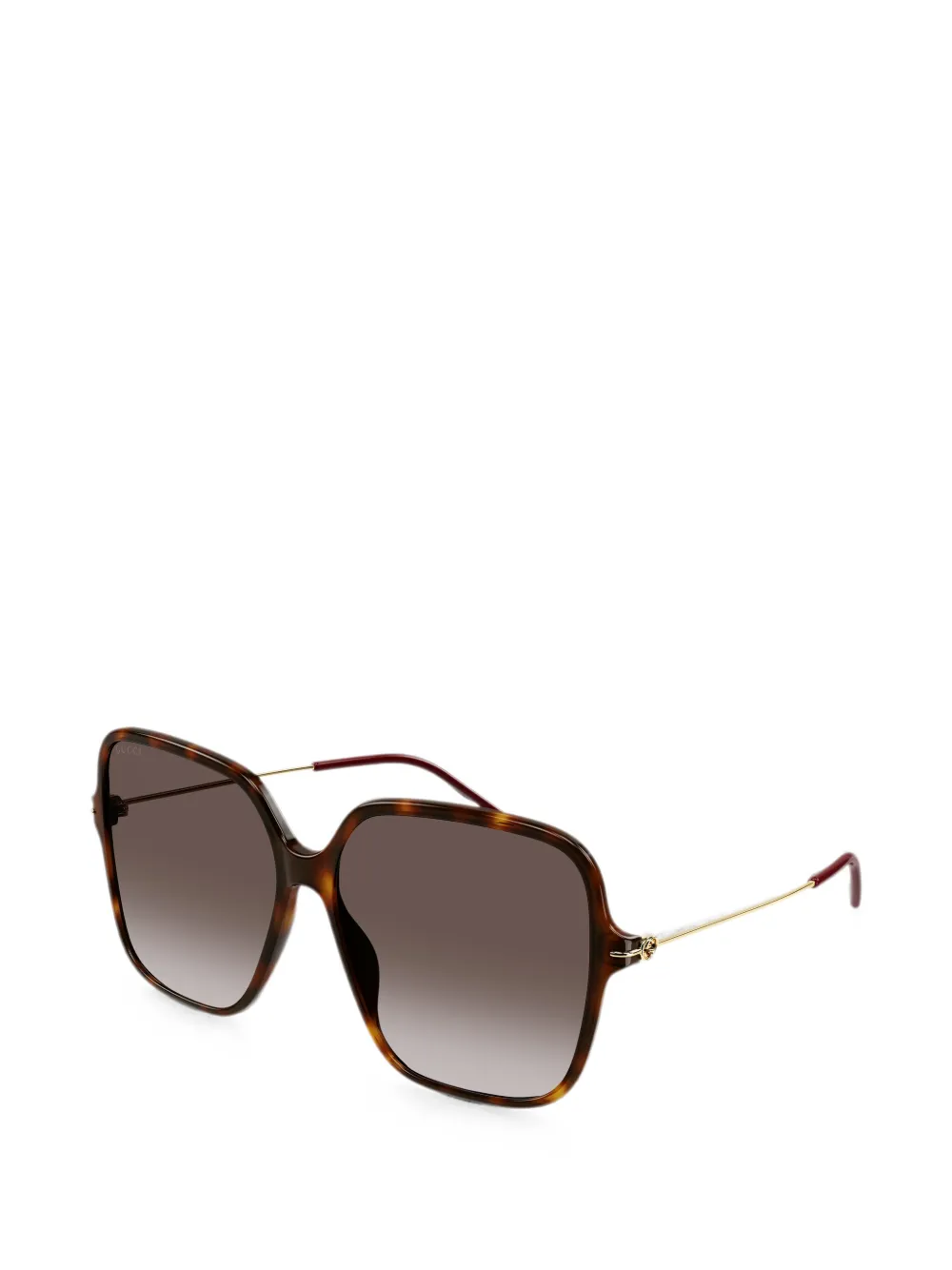 Gucci Eyewear Zonnebril met oversized montuur Bruin