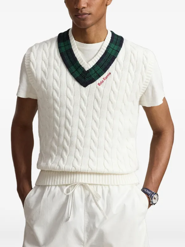 Polo Ralph Lauren ホワイト ケーブルニットセーター Polo Ralph Lauren ケーブルニット セーター | ホワイト | FARFETCH JP