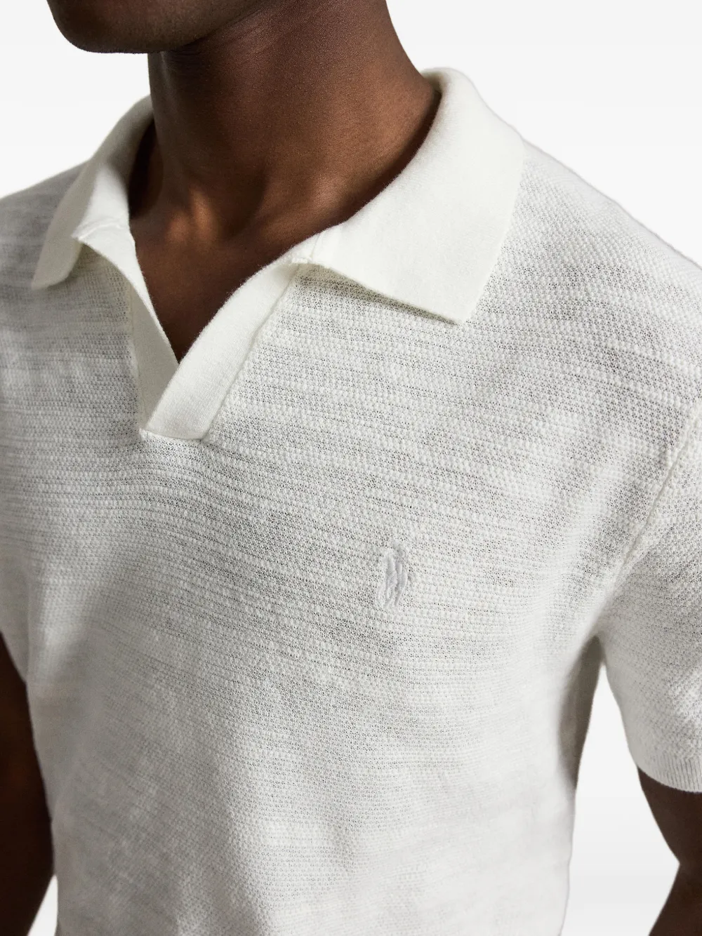 Polo Ralph Lauren T-shirt met geborduurd logo en gestikt detail Wit