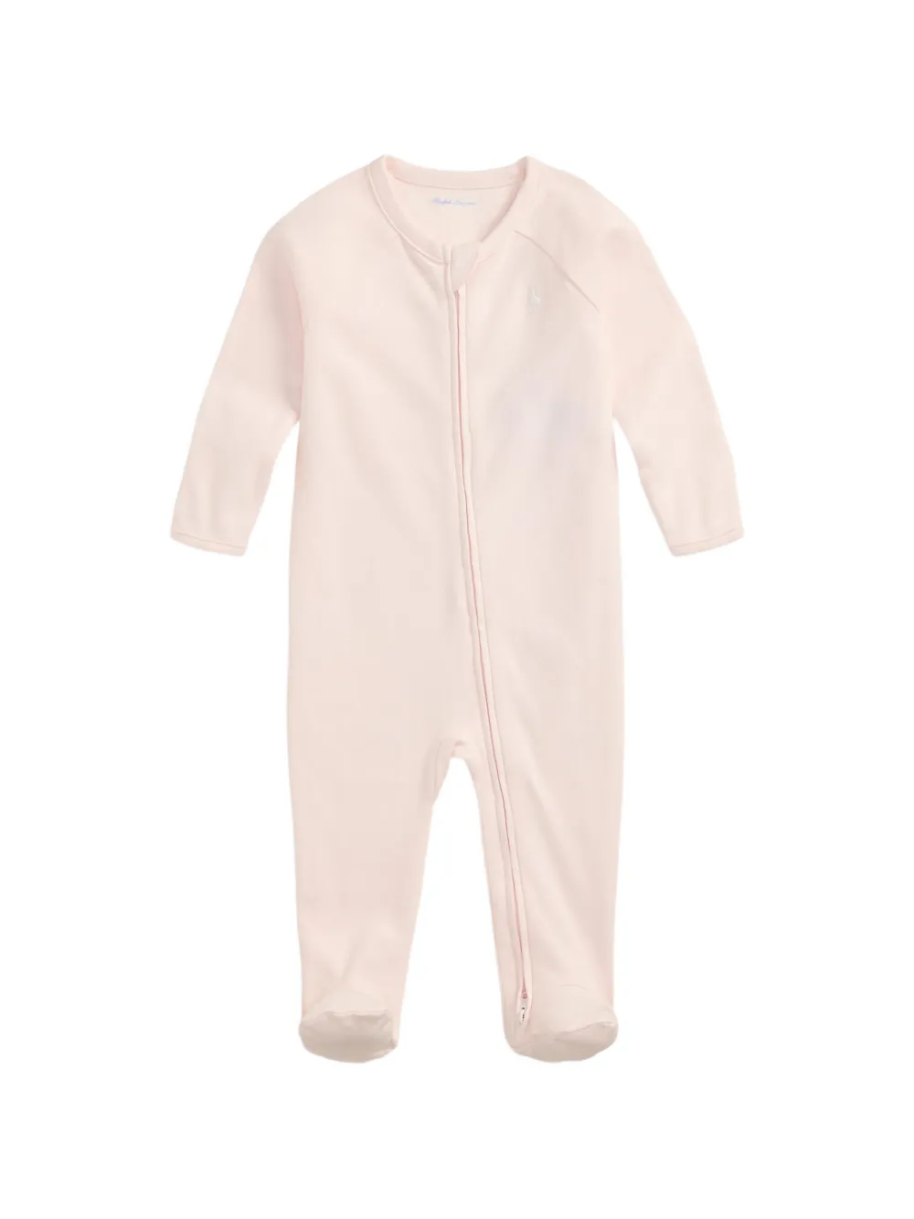POLO RALPH LAUREN KIDS Bestickter Overall mit Füßchen - Rosa